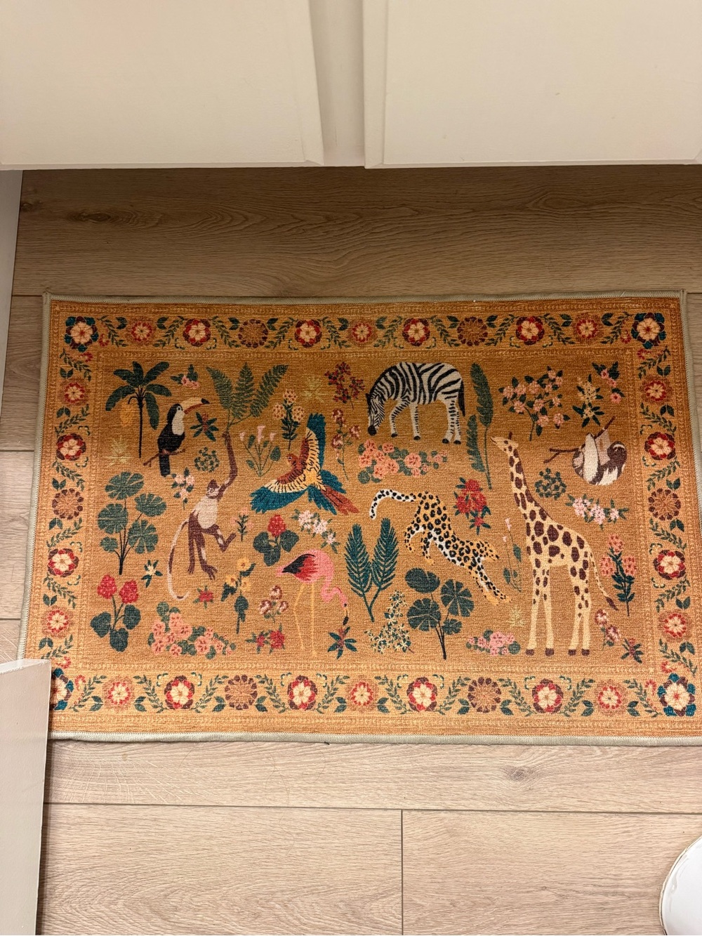 Tan Tropical Animal Mat - Decorative Bath Rug